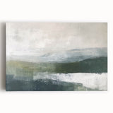 Abstract landscape wall art on stretched canvas showcasing vibrant colors and fluid shapes, ideal for modern home decor. This piece adds a touch of creativity and elegance to any room, perfect for art enthusiasts and interior design lovers.