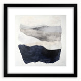Modern Abstract Wall Art – Neutral Layers in Black, Beige & Gray