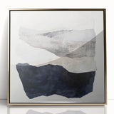 Modern Abstract Wall Art – Neutral Layers in Black, Beige & Gray