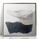 Modern Abstract Wall Art – Neutral Layers in Black, Beige & Gray