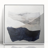 Modern Abstract Wall Art – Neutral Layers in Black, Beige & Gray