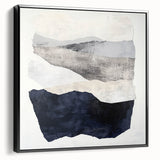 Modern Abstract Wall Art – Neutral Layers in Black, Beige & Gray