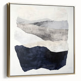 Modern Abstract Wall Art – Neutral Layers in Black, Beige & Gray