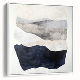 Modern Abstract Wall Art – Neutral Layers in Black, Beige & Gray