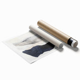 Modern Abstract Wall Art – Neutral Layers in Black, Beige & Gray