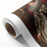 Baroque Art - Dramatic Angel in Motion, Antique Art Prints