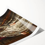 Baroque Art - Dramatic Angel in Motion, Antique Art Prints