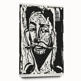 Expressionist Art - Striking Monochrome Portrait in Abstract Style