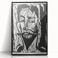 Expressionist Art - Striking Monochrome Portrait in Abstract Style
