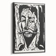 Expressionist Art - Striking Monochrome Portrait in Abstract Style