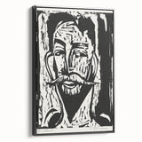 Expressionist Art - Striking Monochrome Portrait in Abstract Style