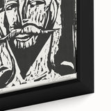 Expressionist Art - Striking Monochrome Portrait in Abstract Style
