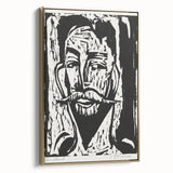 Expressionist Art - Striking Monochrome Portrait in Abstract Style