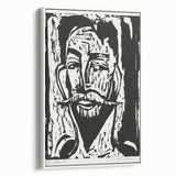 Expressionist Art - Striking Monochrome Portrait in Abstract Style