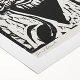 Expressionist Art - Striking Monochrome Portrait in Abstract Style