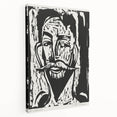 Expressionist Art - Striking Monochrome Portrait in Abstract Style