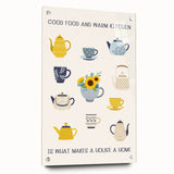 Large abstract wall art on acrylic glass depicting vibrant, swirling colors, ideal for dining room decor.