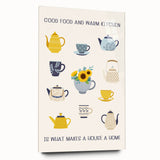 Large abstract wall art on acrylic glass featuring swirling blue and gray tones, ideal for bedroom or dining room decor.