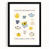 Extra large abstract art print featuring textured, colorful art with vibrant hues on a framed canvas.