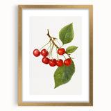 Extra large abstract art print featuring textured fruits in vibrant colors on a gold-framed canvas.