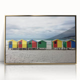 Framed acrylic artwork depicting a serene beach landscape with golden hues, perfect for coastal-themed home decor. Ideal for adding elegance to any living space.