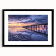 Landscape bridge frame in matte black finish, showcasing a modern design with a sleek front view, perfect for enhancing home decor or art displays. Ideal for framing photos or artwork in stylish interiors.
