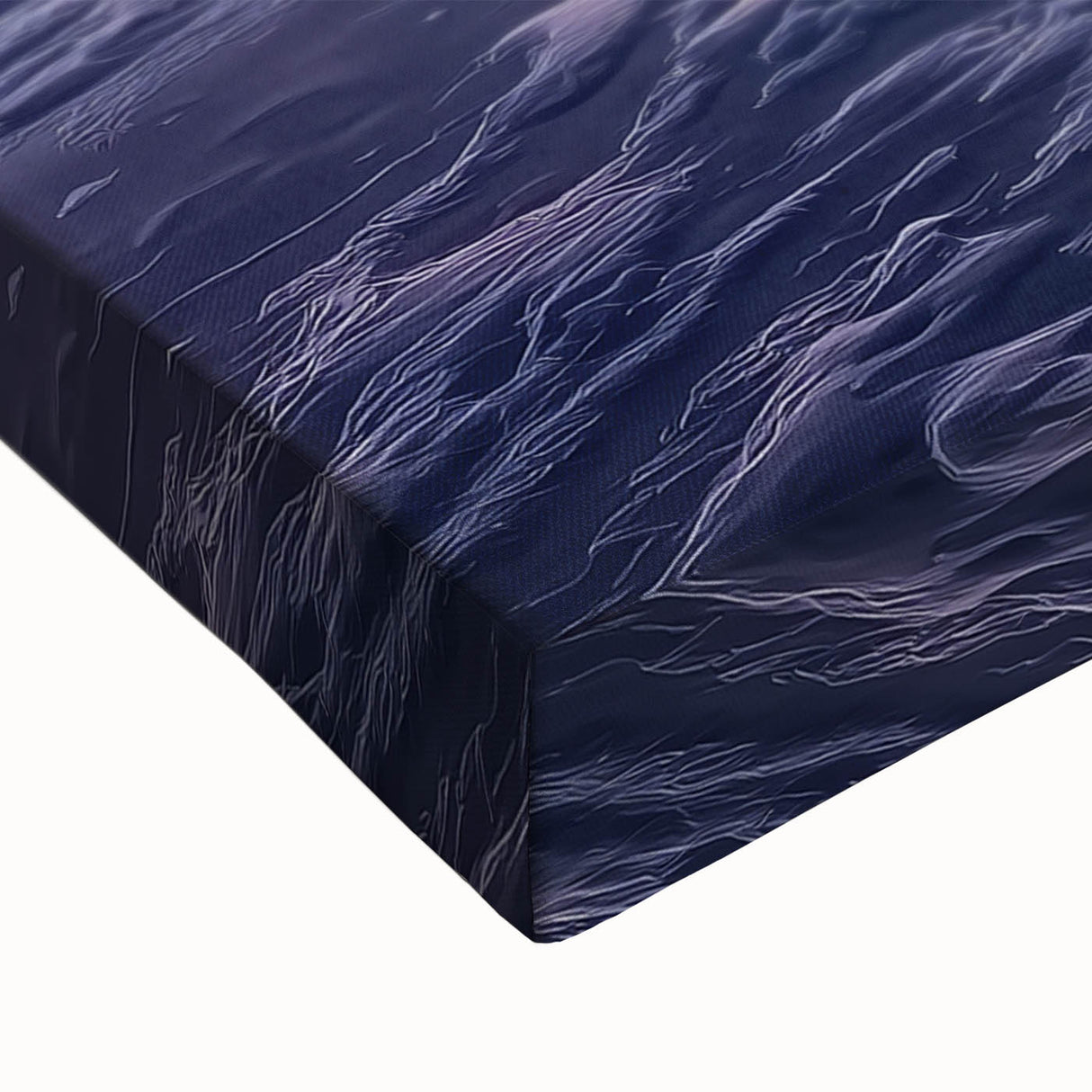 Close-up of a stretched canvas artwork depicting a scenic landscape bridge, showcasing vibrant colors and intricate details, ideal for home decor enhancement.