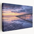 Landscape bridge design on stretched canvas, showcasing vibrant colors and intricate details. Ideal for home decor, this artwork adds a serene touch to any space.