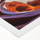 Vibrant rolled canvas depicting a stunning landscape of canyons, showcasing rich earthy tones and intricate details, ideal for home decor or art enthusiasts.