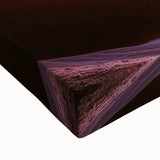 Close-up of a stretched canvas depicting a vibrant landscape of canyons, showcasing rich earthy tones and intricate details, perfect for home decor enhancement.