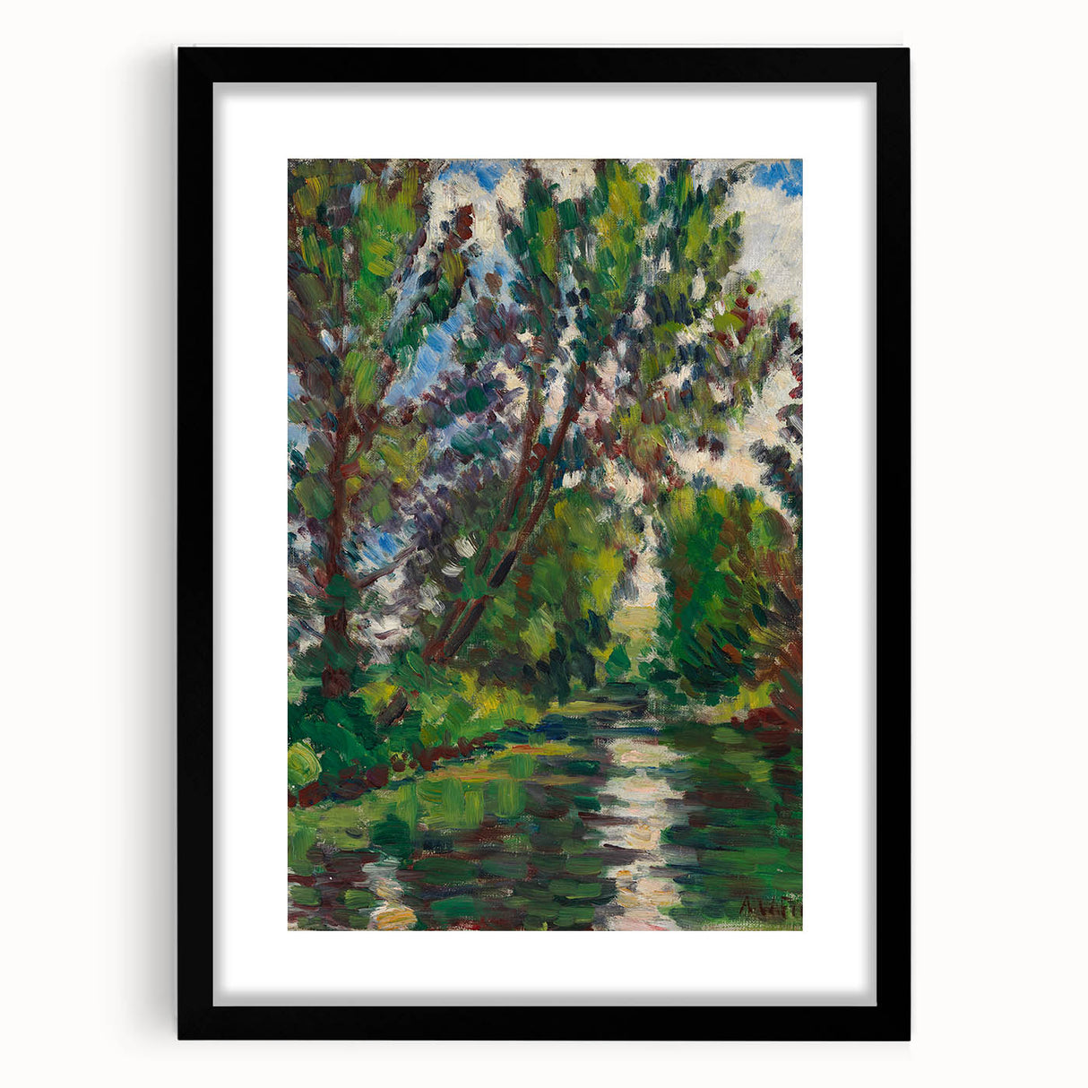 Modern Wall Art - Tranquil River Landscape - Contemporary Art Print