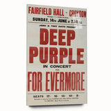 Deep Purple Concert Retro Poster - Vintage Fairfield Hall Art