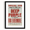 Deep Purple Concert Retro Poster - Vintage Fairfield Hall Art