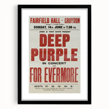 Deep Purple Concert Retro Poster - Vintage Fairfield Hall Art