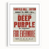 Deep Purple Concert Retro Poster - Vintage Fairfield Hall Art