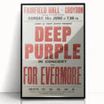 Deep Purple Concert Retro Poster - Vintage Fairfield Hall Art