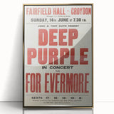Deep Purple Concert Retro Poster - Vintage Fairfield Hall Art