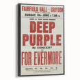 Deep Purple Concert Retro Poster - Vintage Fairfield Hall Art