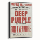 Deep Purple Concert Retro Poster - Vintage Fairfield Hall Art