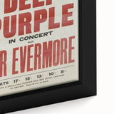 Deep Purple Concert Retro Poster - Vintage Fairfield Hall Art