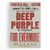 Deep Purple Concert Retro Poster - Vintage Fairfield Hall Art