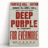 Deep Purple Concert Retro Poster - Vintage Fairfield Hall Art