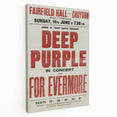 Deep Purple Concert Retro Poster - Vintage Fairfield Hall Art