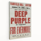 Deep Purple Concert Retro Poster - Vintage Fairfield Hall Art
