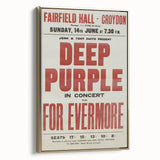 Deep Purple Concert Retro Poster - Vintage Fairfield Hall Art