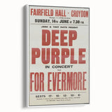 Deep Purple Concert Retro Poster - Vintage Fairfield Hall Art