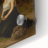 Realism Art Print of Woman in Cemetery - Detailed Classical Realism Canvas