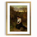 Realism Art Print of Woman in Cemetery - Detailed Classical Realism Canvas