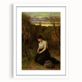 Realism Art Print of Woman in Cemetery - Detailed Classical Realism Canvas