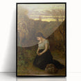 Realism Art Print of Woman in Cemetery - Detailed Classical Realism Canvas